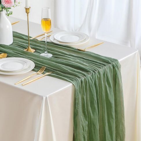 2 Pack Orange 10ft Cheesecloth Table Runner, Halloween Boho Table Runner Gauze Fabric, 35x120 Inch Long Table Runner for Wedding Bridal Baby Shower Party or Table Decor in Saudi Arabia