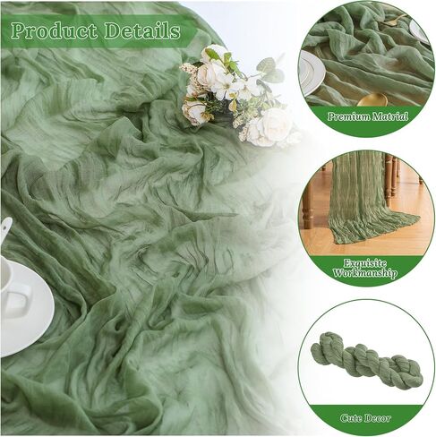 2 Pack Orange 10ft Cheesecloth Table Runner, Halloween Boho Table Runner Gauze Fabric, 35x120 Inch Long Table Runner for Wedding Bridal Baby Shower Party or Table Decor in Saudi Arabia