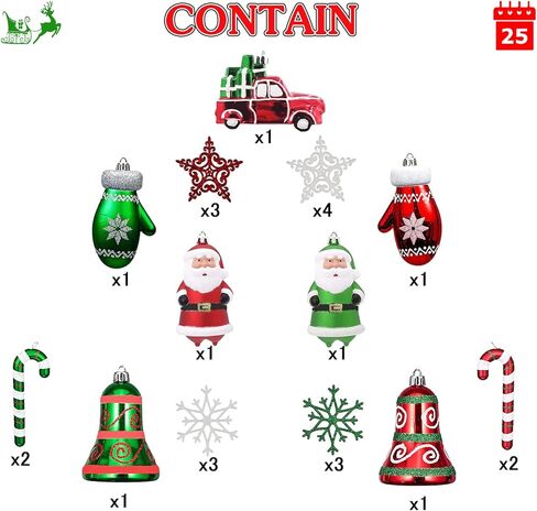 مجموعة زخارف كرة عيد الميلاد، 60 قيراطًا أحمر وأخضر وأبيض متنوعة من عناصر عيد الميلاد، زينة كروية معلقة مضادة للكسر لقضاء العطلات وحفلات الزفاف وشجرة عيد الميلاد in Kuwait