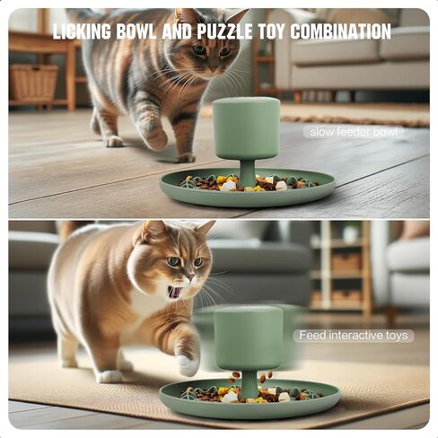 Silicone Cat Slow Feeder,Slow Feeder Cat Bowl,Non-Slip Suction Cup Cat Slow Feeder Bowl,Dishwasher Safe Cat Dish,Funny Designs Slow Feeder for Cats in Saudi Arabia