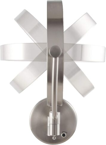 Zadro LED مضاءة على الوجهين 5X / 1X تكبير جدار جبل الحمام مرآة ماكياج التجميل، النيكل الساتان in Kuwait