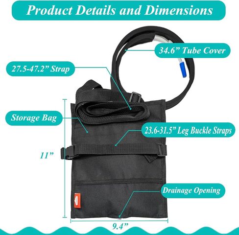 Urine Drainage Bag Holder, Bile Drainage Bag with Catheter Pipe Cover & Adjustable Strap for Dialysis Patients and Incontinence Patients in Saudi Arabia
