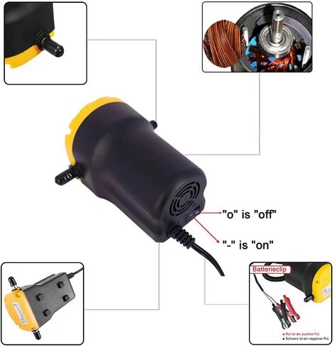 AIGMISON 12V 60W Oil Change Extractor,Oil Diesel Fluid Extractor Pump, Oil Suction Pump With Overload Protection,Car Engine Oil Pump with Hose in Saudi Arabia