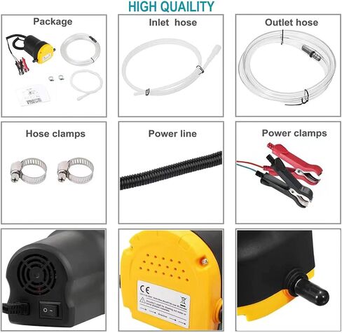 AIGMISON 12V 60W Oil Change Extractor,Oil Diesel Fluid Extractor Pump, Oil Suction Pump With Overload Protection,Car Engine Oil Pump with Hose in Saudi Arabia