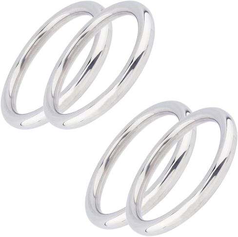 4Pcs 304 Stainless Steel O Rings Heavy Duty Multi-Purpose Metal Ring 4.69inch Seamless Welded Round Ring Large Smooth O Rings for Camping Belt Dog Leashes Hardware Luggage in Saudi Arabia