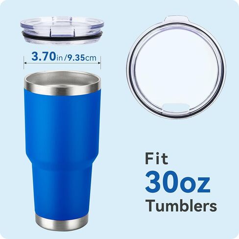 2 Pack 30 ozTumbler Lids for Yeti Rambler, Ozark Trail and More Travel Mugs, Splash Proof Replacement Covers for 3.7" Inner Diameter Tumblers in Kuwait
