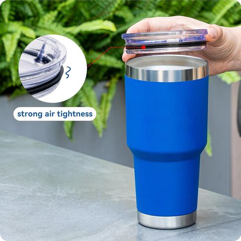 2 Pack 30 ozTumbler Lids for Yeti Rambler, Ozark Trail and More Travel Mugs, Splash Proof Replacement Covers for 3.7" Inner Diameter Tumblers in Kuwait