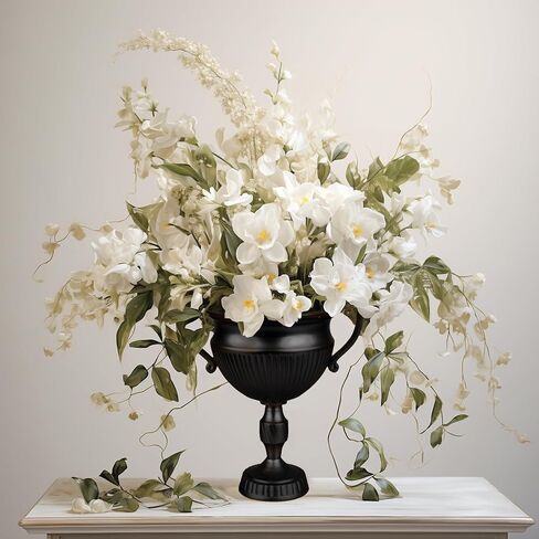 Koyal Wholesale 11.5" Pedestal Vase for Centerpieces with Handles, Footed Vase Decor, Metal Centerpiece Vase Flower Bowl, Wedding Pedestal Bowl, Compote Centerpiece Flower Vase (Bronze) in Kuwait