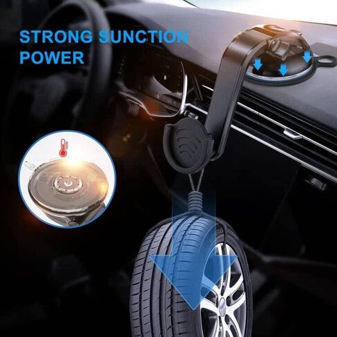 pop-tech Socket Phone Dashboard Mount: Suction Cup Cell Phone Holder fits Dash Windshield Window - Black Universal Car Mount Compatible for iphone Samsung Smartphone with Popgrip in Saudi Arabia
