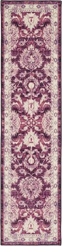 سجادة Mohawk Home Floral Worcester باللون الأرجواني، (2 × 8 بوصة) in Saudi Arabia