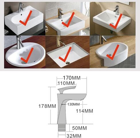 ZIYOU LANG One Handle Single Hole Bathroom Faucet Stainless Steel Lavatory Commercial Bathroom Bathtub Basin Vanity Faucets Tap with Hot&Cold Water Supply Lines 2 Hoses Chrome Polished(Maple Sliver) in Saudi Arabia