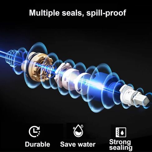 ZIYOU LANG One Handle Single Hole Bathroom Faucet Stainless Steel Lavatory Commercial Bathroom Bathtub Basin Vanity Faucets Tap with Hot&Cold Water Supply Lines 2 Hoses Chrome Polished(Maple Sliver) in Saudi Arabia