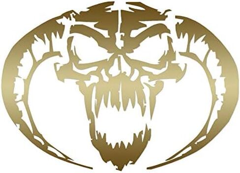 Demon Devil Skull Horns - Vinyl Decal Sticker - 8" x 5.75" - White in Saudi Arabia