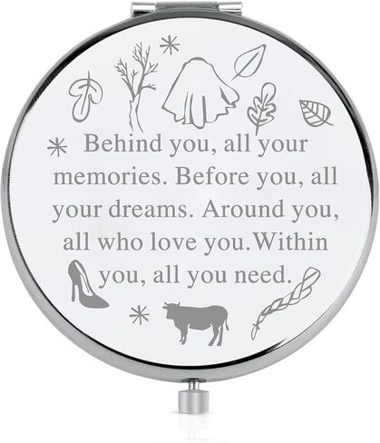 مرآة مدمجة موسيقية من FEELMEM Into Woods خلفك، كل ذكرياتك لمحبي المسرح الموسيقي هدية مرآة مدمجة من برودواي in Kuwait