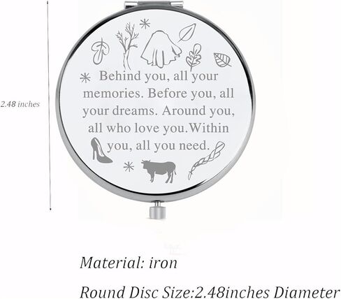 مرآة مدمجة موسيقية من FEELMEM Into Woods خلفك، كل ذكرياتك لمحبي المسرح الموسيقي هدية مرآة مدمجة من برودواي in Kuwait