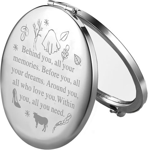 مرآة مدمجة موسيقية من FEELMEM Into Woods خلفك، كل ذكرياتك لمحبي المسرح الموسيقي هدية مرآة مدمجة من برودواي in Kuwait