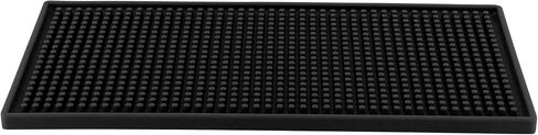 HOZEON 7 Pack 12 x 6 Inch Rubber Bar Service Mat, Non Slip Rubber Bar Spill Mat, Thick Black Bar Mats for Countertop, Bar, Kitchen, Restaurant, Bartender, Hotel in Saudi Arabia