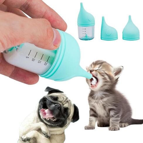 Pet Feeding Bottle for Puppies and Kittens,50ml Cyan in Saudi Arabia