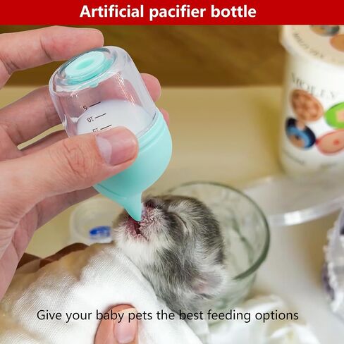 Pet Feeding Bottle for Puppies and Kittens,50ml Cyan in Saudi Arabia