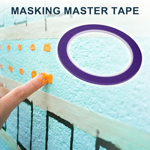 Painters Tape Medium Tack Easy Removal Masking Master Tape Purple 1 Pc 2500 x 0.40 x 0.01cm / 27.34 Yards x 0.16 Inches x 140um in Saudi Arabia