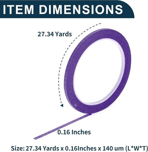 Painters Tape Medium Tack Easy Removal Masking Master Tape Purple 1 Pc 2500 x 0.40 x 0.01cm / 27.34 Yards x 0.16 Inches x 140um in Saudi Arabia
