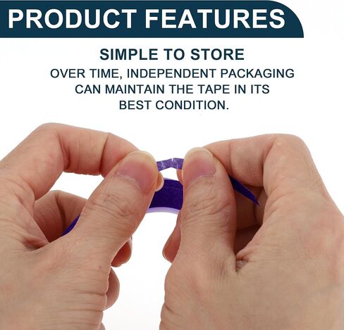 Painters Tape Medium Tack Easy Removal Masking Master Tape Purple 1 Pc 2500 x 0.40 x 0.01cm / 27.34 Yards x 0.16 Inches x 140um in Saudi Arabia