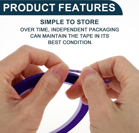 Painters Tape Medium Tack Easy Removal Masking Master Tape Purple 1 Pc 2500 x 0.40 x 0.01cm / 27.34 Yards x 0.16 Inches x 140um in Saudi Arabia