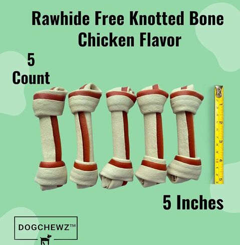 DOGCHEWZ™ حلوى مضغ صغيرة معقودة ثنائية اللون للكلاب مع دجاج ملفوف 3 بوصات (18 قطعة/كيس) - بنكهة الدجاج in Saudi Arabia
