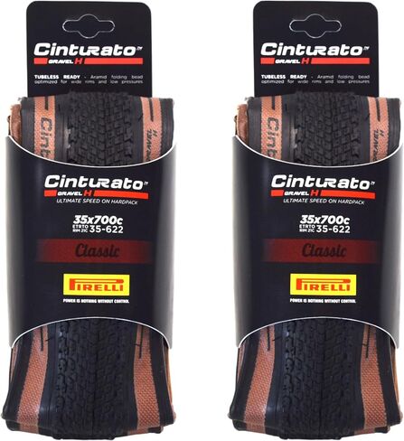 إطار دراجة Pirelli Cinturato Gravel H Classic 35-622 (700 x 35c) مصمم للتضاريس المدمجة - مركب SpeedGRIP لقبضة فائقة في جميع الأحوال الجوية in Saudi Arabia