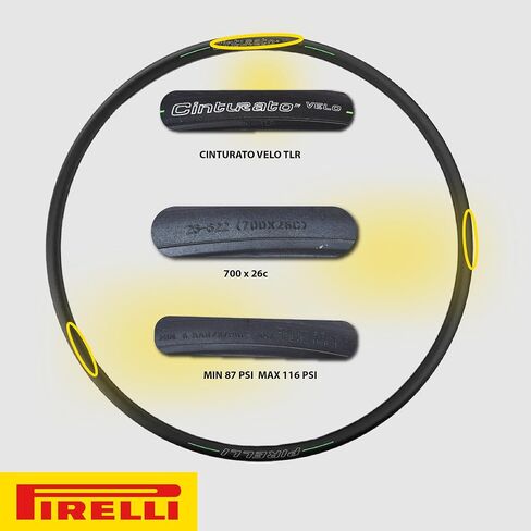 إطار دراجة Pirelli Cinturato Gravel H Classic 35-622 (700 x 35c) مصمم للتضاريس المدمجة - مركب SpeedGRIP لقبضة فائقة في جميع الأحوال الجوية in Saudi Arabia