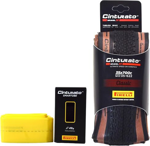 إطار دراجة Pirelli Cinturato Gravel H Classic 35-622 (700 x 35c) مصمم للتضاريس المدمجة - مركب SpeedGRIP لقبضة فائقة في جميع الأحوال الجوية in Saudi Arabia