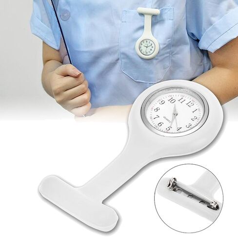 Set of 3 Nurse Watch Brooch, Glow in Dark Design, Health Care Nurse Doctor Paramedic Medical Brooch Fob Watch (Black) in Saudi Arabia