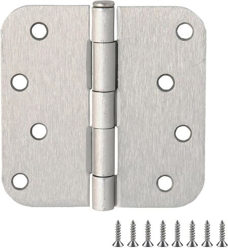 12-Pack Rounded Steel Door Hinges, Oil Rubbed Bronze - 4-inch x 4-inch Interior Hinges, 5/8-inch Radius, Fits Standard Doors – Design House 189977 in Kuwait