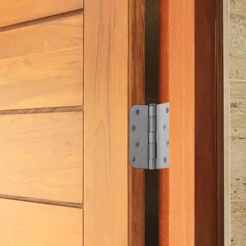 12-Pack Rounded Steel Door Hinges, Oil Rubbed Bronze - 4-inch x 4-inch Interior Hinges, 5/8-inch Radius, Fits Standard Doors – Design House 189977 in Kuwait