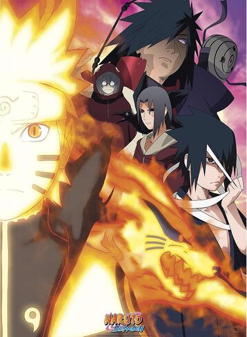 ABYSTYLE Naruto Shippuden Boxed Poster Set Includes 2 Unframed Mini Posters 15" x 20.5" Featuring Naruto, Sasuke, Sakura, Kakashi & Itachi Anime Manga Wall Art for Bedroom Office Room Decor in Saudi Arabia