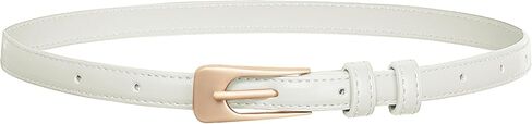 GRACE KARIN Women Skinny Leather Belts PU Leather Belt Thin Waist Belt for Jeans Dress with Gold Buckle in Saudi Arabia