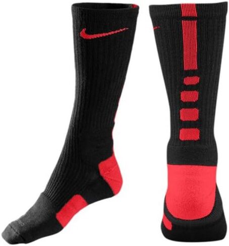 Nike Dri-Fit Elite Basketball Socks (X-Large, BLACK/VARSITY RED//VARSITY RED) in Saudi Arabia