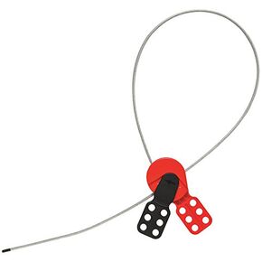 Zing Green Products 7289 Cable Lockout Hasp with 3' Cable, Red/Black