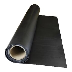 Rubber Strip, Hypalon, Rubber Width 36 in, Rubber Length 6 in, Rubber Thickness 1/4 in, Black, 60A
