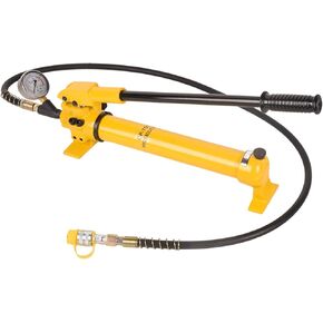 SUZANNE Hand Operated Hydraulic Pump - 2 Speed, 10000 PSI with Pressure Gauge, 1.8m Hose, 900cc Capacity - Single Acting Manual Pump for Industrial Use, Model CP-700B