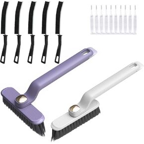 فرشاة تنظيف الشقوق الدوارة متعددة الوظائف، 17 قطعة من فرش تنظيف الشقوق ذات الشعيرات الصلبة للاستخدام المنزلي وتنظيف الحمام، أدوات تنظيف فرشاة تنظيف المطبخ تدور 360 درجة، فرشاة المرحاض in Kuwait