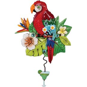 Allen Designs Polly Parrot Pendulum Wall Clock