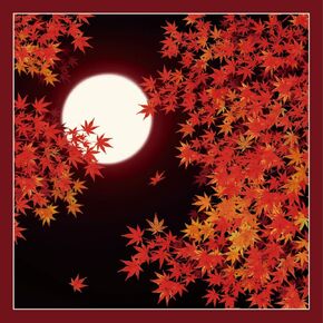 Yu-soku Furoshiki Wrapping Cloth Japanese Fall Maple Leaves