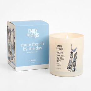 Emily in Paris Inspired Candle: More French by The Day - Santal + Vanilla Scented, 9oz, 50 Hour Burn, Vegan Soy & Coconut Blend Candle for Home Decor, Gift for Women & Men