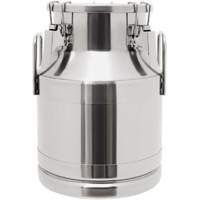 Stainless Steel Milk Bucket with Spigot, 20L/5.25Gallon 201 Steel Milk Buckets with Lid SS Milk Can Large Milk Jug Liquid Container, Airtight Design, Keep Food Dry and Fresh