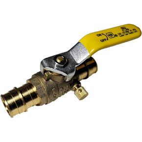 1 Piece XFITTING 3/4" Pex A Ball Valve with Drain, F1960 Expansion Ball Valve with Drain