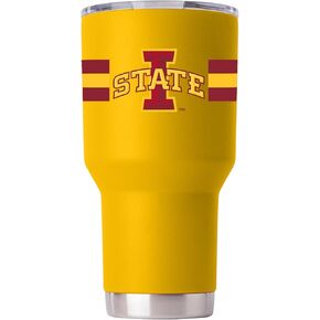 Gametime Sidekicks Iowa State Cyclones 30oz Yellow Tumbler - Officially Licensed, 18/8 Stainless Steel, Double-walled, Vacuum-insulated - 360 Wrap