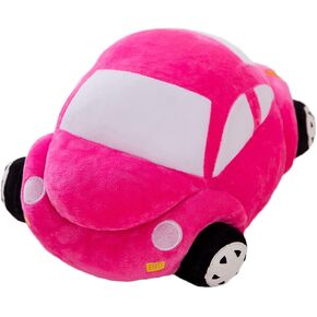 zhidiloveyou Car Plush Pink Stuffed Car Shaped Pillow Cute Toy Decor Gifts for Kids 11.8 inch