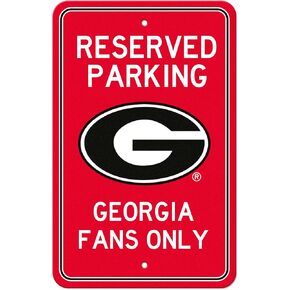 FANMATS 32191 University of Georgia Parking Sign Décor 18in. X 11.5in. Lightweight