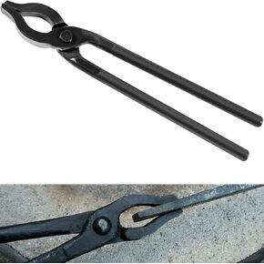 0004930-300 Blacksmiths' Tongs Perfect for Beginner or Professional Blacksmiths to Work on Welding Bench, Mandrel Jaw Blacksmithing Forge Tongs for Holding Hot Steel Firmly